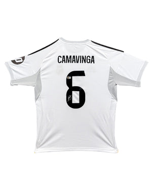 Maillot Authentique Domicile Real Madrid signe par Eduardo Camavinga et certifie par Beckett