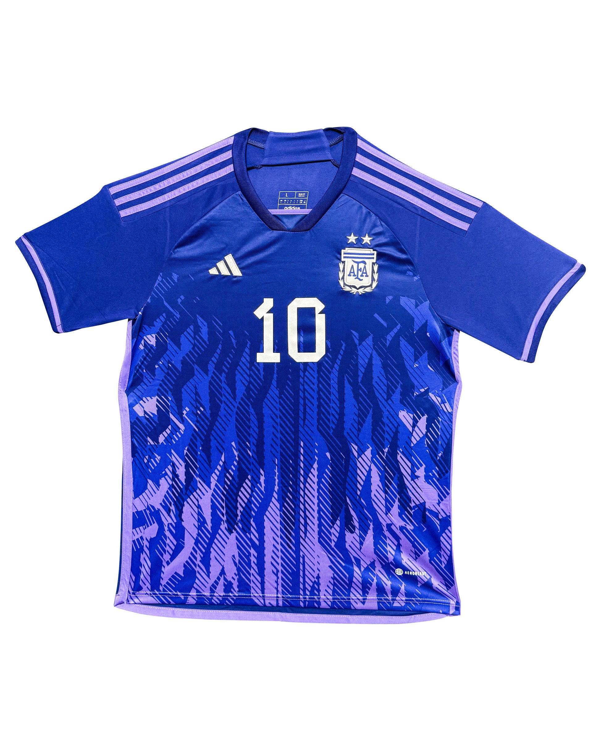 Maillot Exterieur Equipe d'Argentine Edition Coupe du Monde 2022 signe par Lionel Messi et Certifie par Beckett authentic-signatures