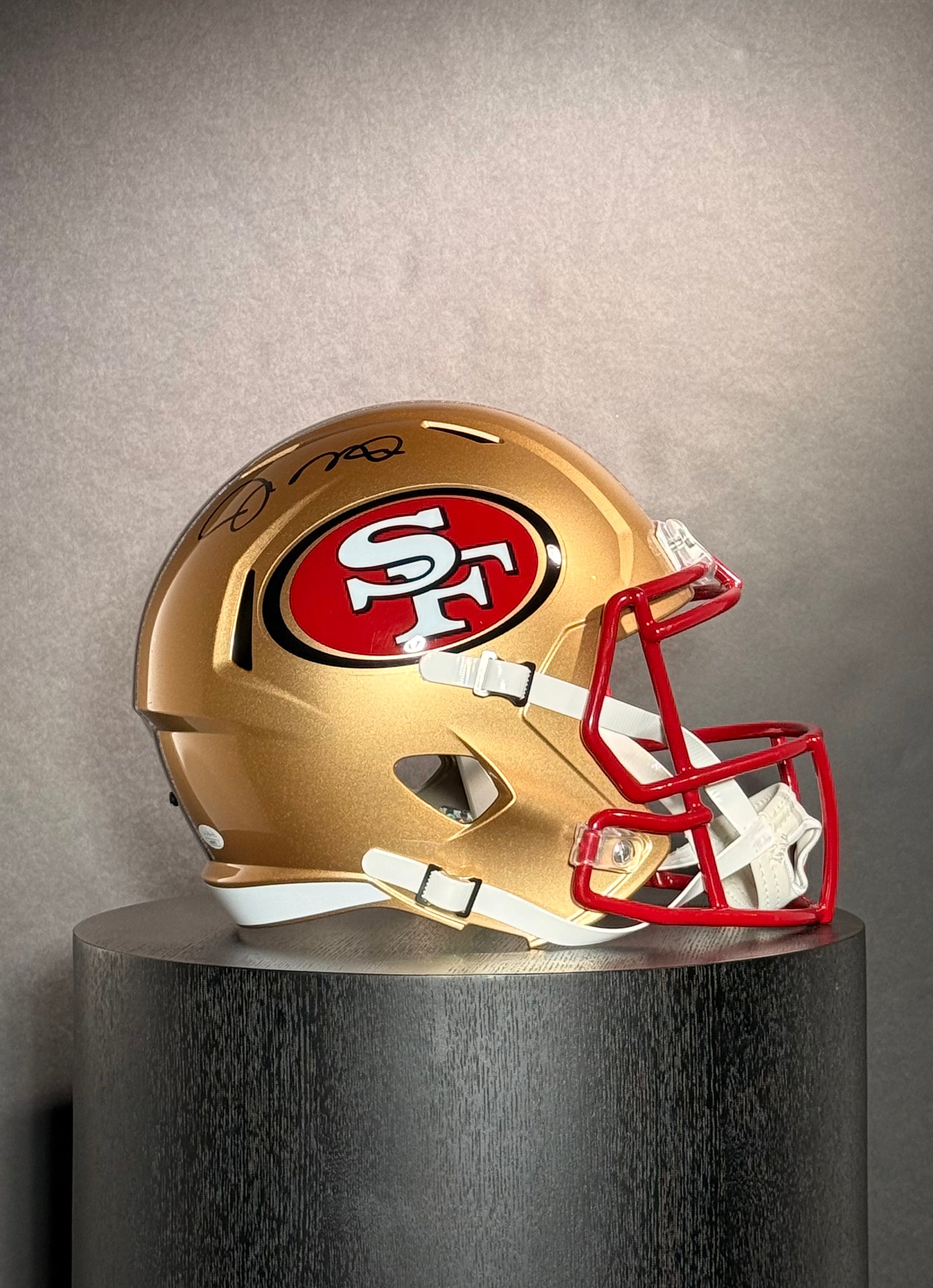 Joe Montana Signed 49ers Full-Size Speed Helmet. Certified by JSA authentic-signatures