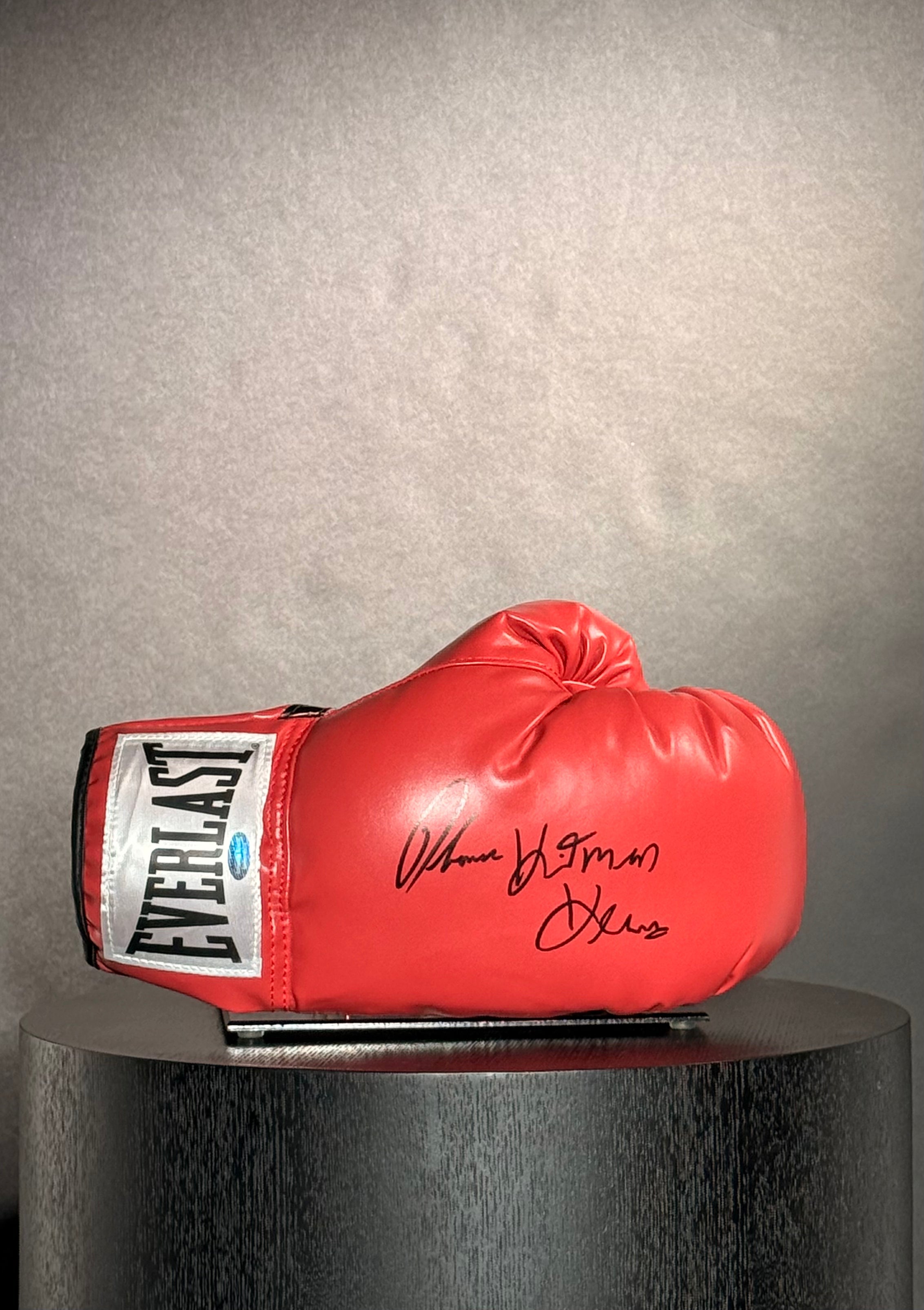 Thomas "Hitman" Hearns Signed Everlast Boxing Glove Certified by Schwartz authentic-signatures