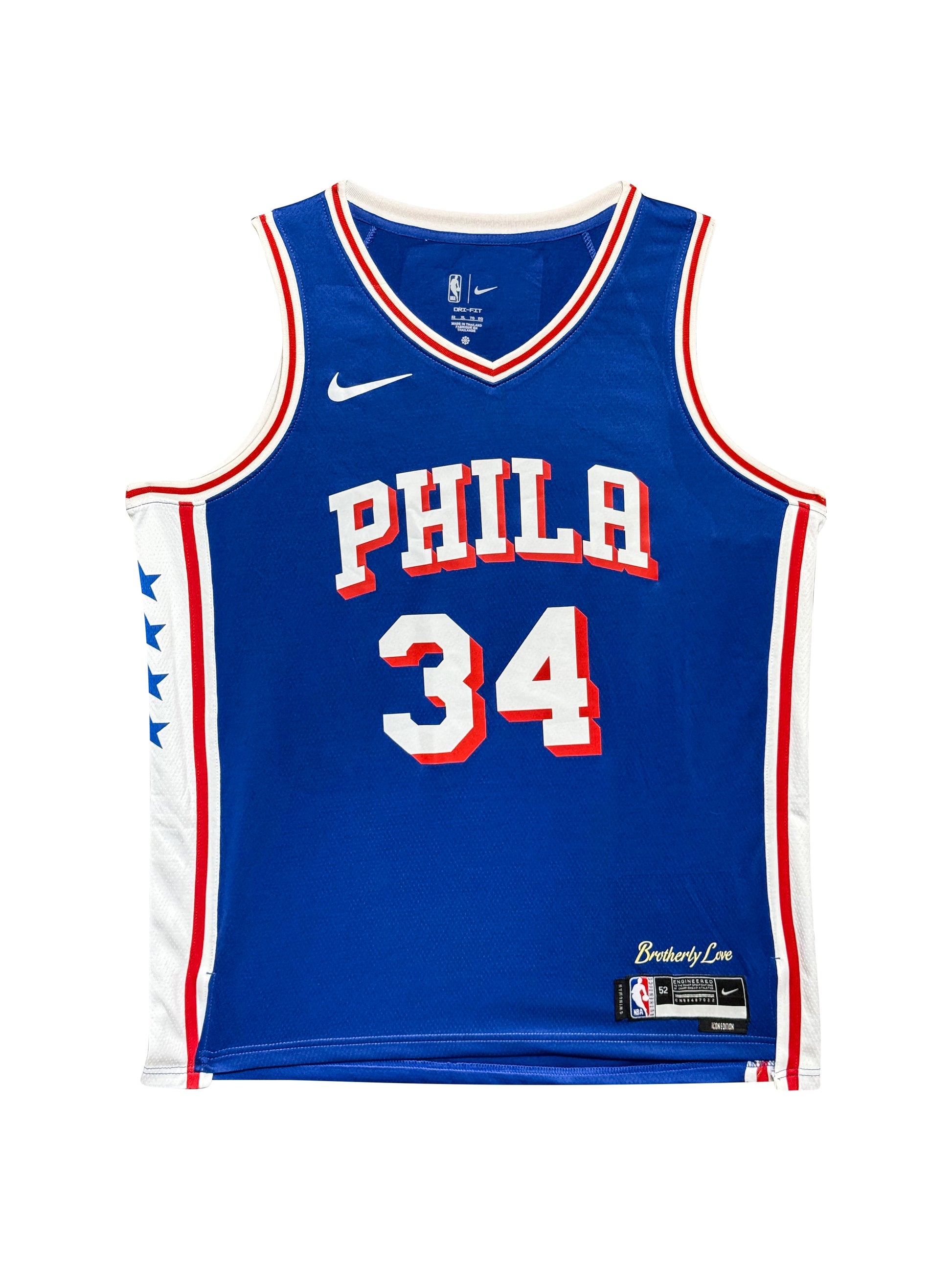 Maillot Authentique Domicile Philapelphia 76ers signe par Charles Barkey certifie par PSA authentic-signatures