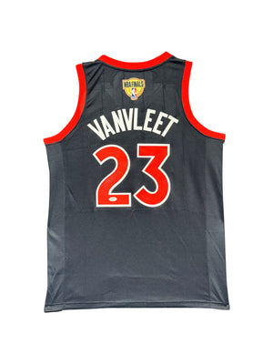 Maillot Finals patch Authentique Exterieur Toronto Raptors signe par Fred Van Fleet certifie par JSA