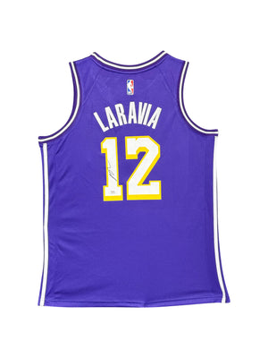 Maillot Authentique Exterieur Los Angeles Lakers signe par Jake LaRavia certifie par PSA