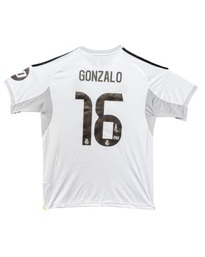 Maillot Domicile Real Madrid CF 2025-26 signe par Gonzalo Certifie par Beckett
