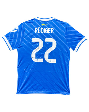 Maillot Exterieur Real Madrid CF 2025-26 signe par Antonio Rudiger Certifie par Beckett