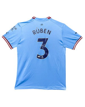 Maillot Authentique Domicile signe par Ruben Dias Manchester City FC 2022-23 Certifie par Beckett