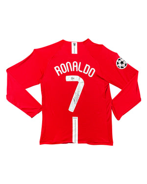 Maillot Finale Champion League 2008 Domicile signe par Cristiano Ronaldo FC Certifie par Beckett