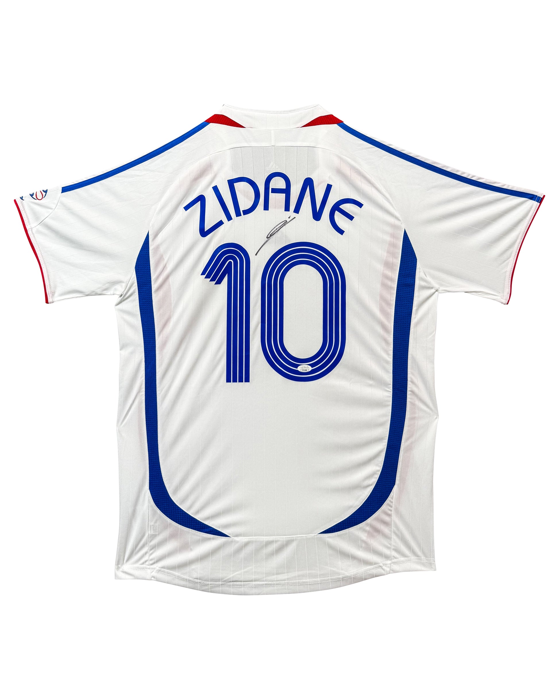 Maillot Equipe de France Exterieur Finale Coupe du Monde FIFA 2006 signe par Zinedine Zidane certifie par JSA authentic-signatures