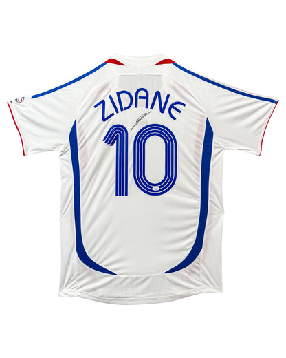 Maillot Equipe de France Exterieur Finale Coupe du Monde FIFA 2006 signe par Zinedine Zidane certifie par JSA authentic-signatures