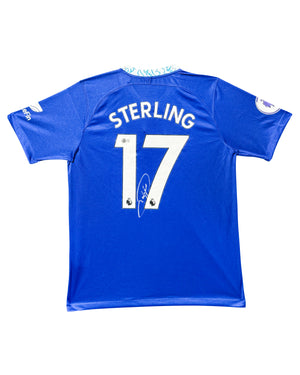 Maillot Domicile signe par Raheem Sterling Chelsea FC 2022-23 Certifie par Beckett