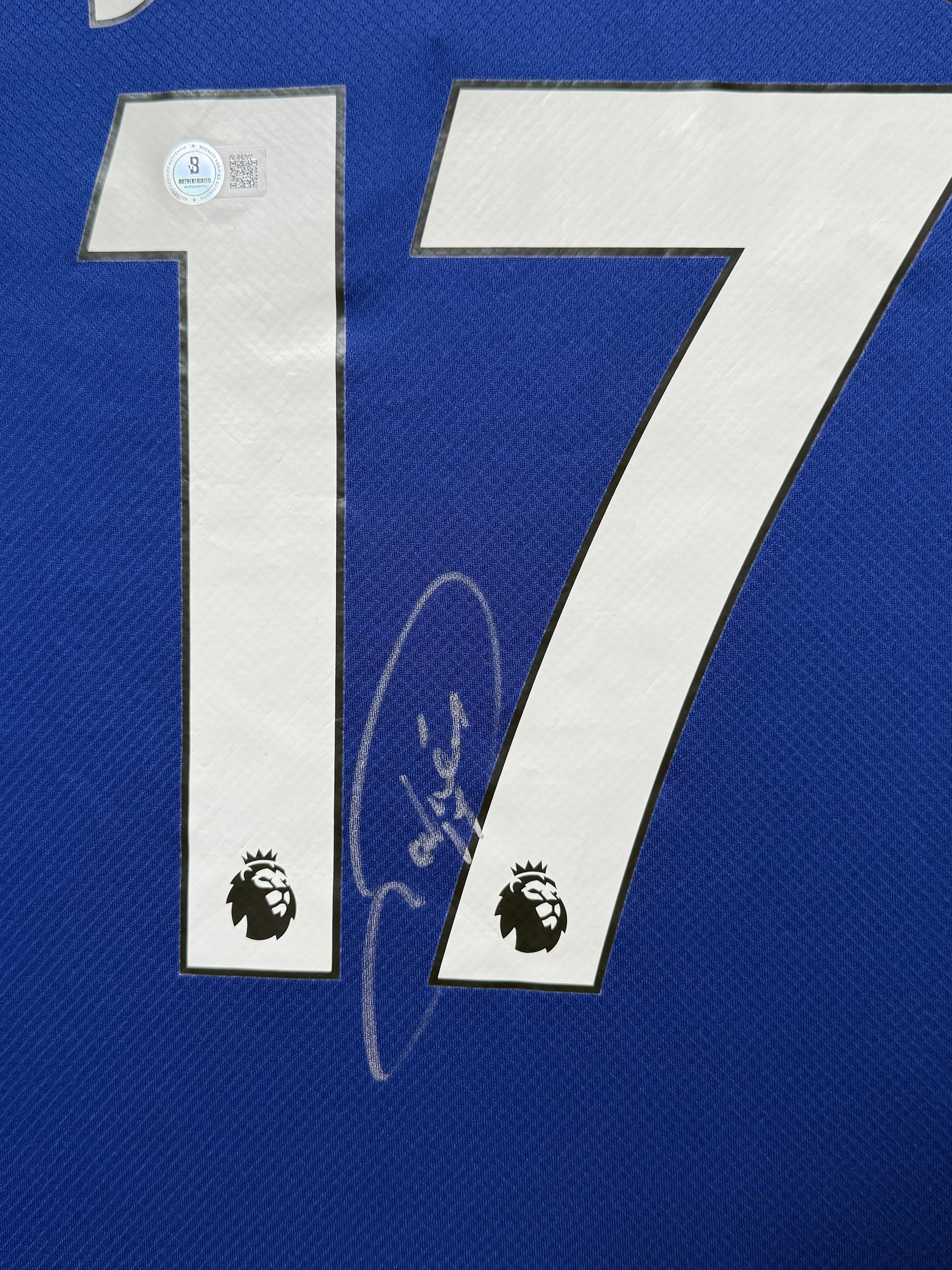 Maillot Domicile signe par Raheem Sterling Chelsea FC 2022-23 Certifie par Beckett authentic-signatures