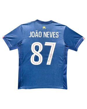 Maillot ETOILE Domicile signe par Joao NEVES Paris Saint Germain 2025-26 Certifié par Beckett