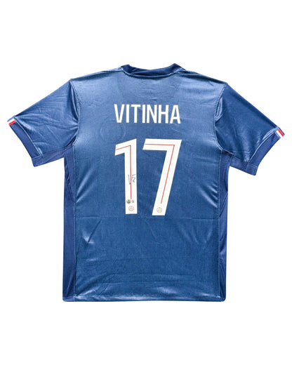 Maillot Domicile signe par VITINHA Paris Saint Germain 2025-26 Certifie par Beckett authentic-signatures