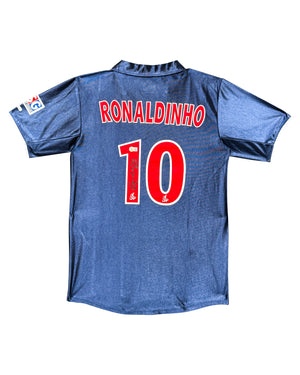 Maillot Domicile signe par Ronaldinho Paris Saint Germain 2002-03 Certifié par Beckett