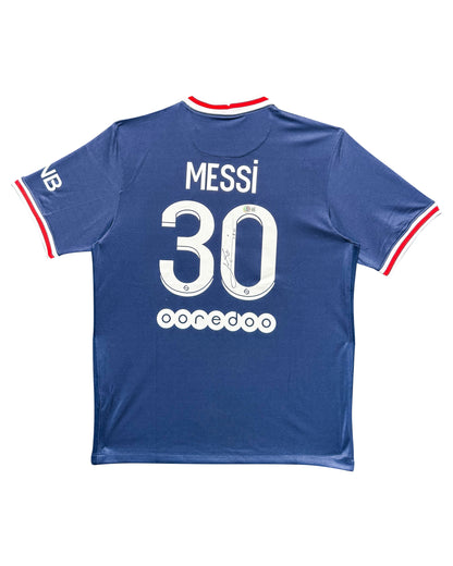 Maillot Domicile Paris Saint Germain saison 2021-22 par Lionel Messi Certifie par Beckett