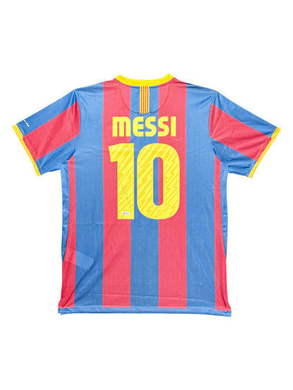 Maillot Domicile Fc Barcelone signe par Lionel Messi et Certifie par Beckett