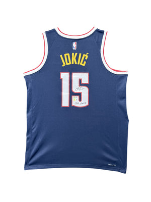 Maillot Authentique Denver Nuggets signé "THE JOKER" par Nikola Jokic certifié par Beckett et JOKIC