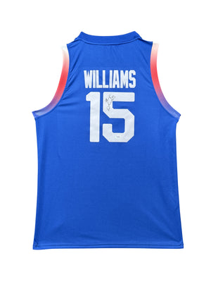 Maillot Authentique Equipe de France FEMININE signe par GABBY WILLIAMS et certifie par PSA