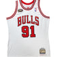 Maillot NBA FINALS Authentique Mitchell and Ness 1997-98 signé par Dennis Rodman et certifié par Fanatics
