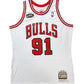 Maillot NBA FINALS Authentique Mitchell and Ness 1997-98 signé par Dennis Rodman et certifié par Fanatics authentic-signatures