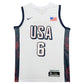Maillot Replica Team USA Edition Olympics Games Paris 2024 signé par Lebron James et certifié