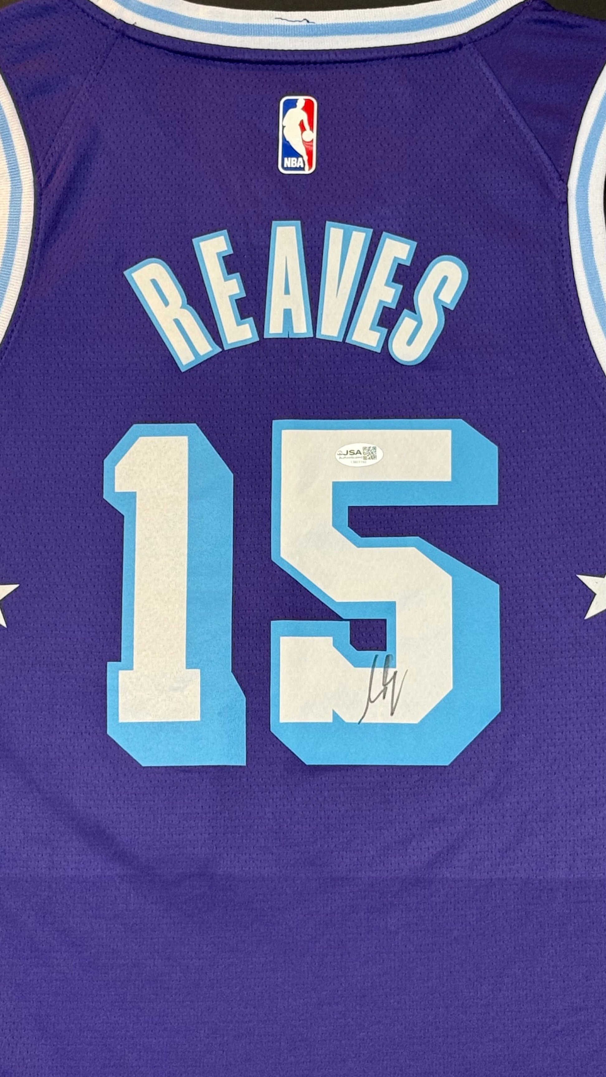 Maillot SWINGMAN Los Angeles LAKERS signé par Autin REAVES et certifié par JSA authentic-signatures