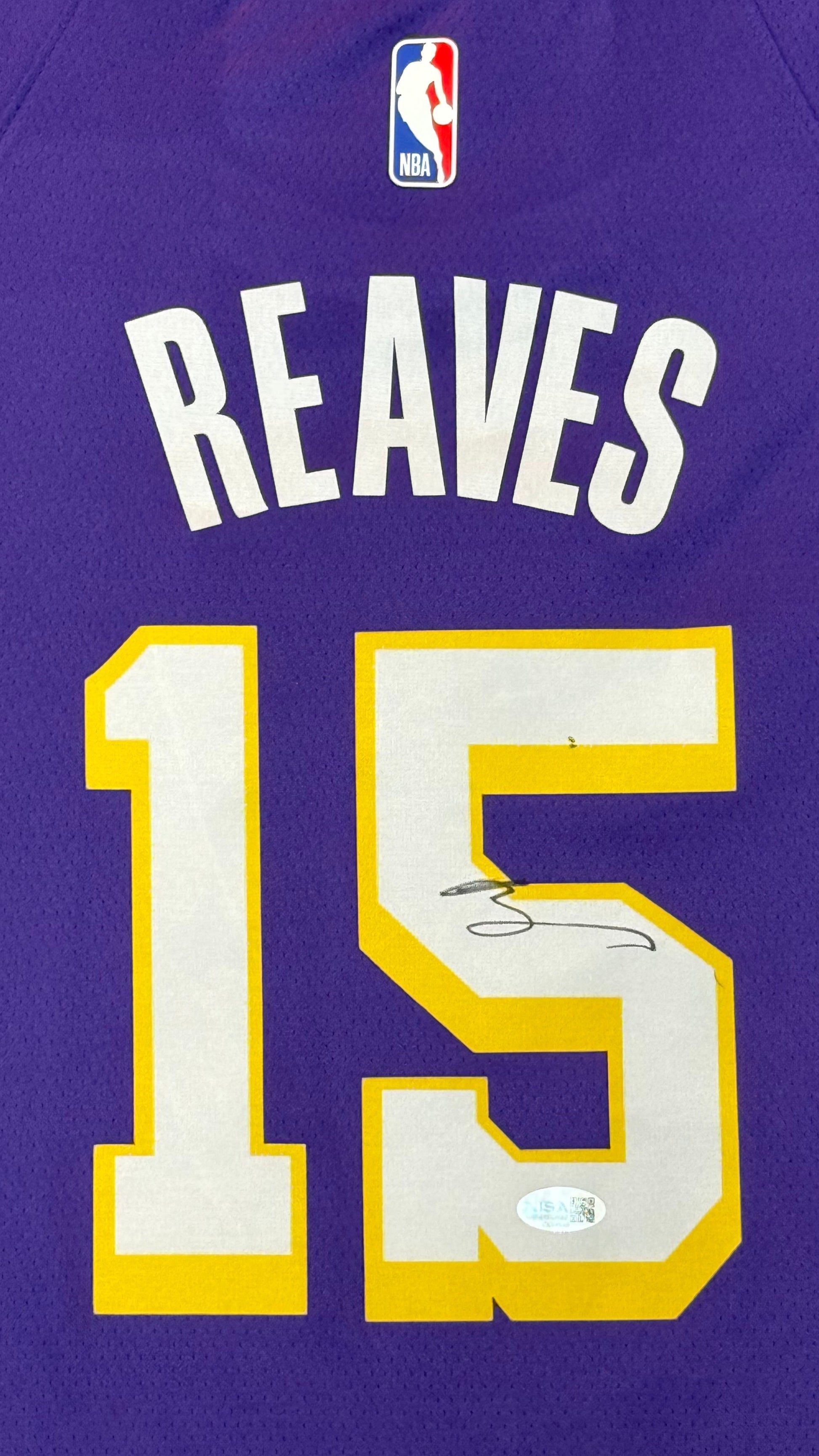 Maillot SWINGMAN Los Angeles LAKERS Statement Edition signé par Austin REAVES et certifié par JSA authentic-signatures