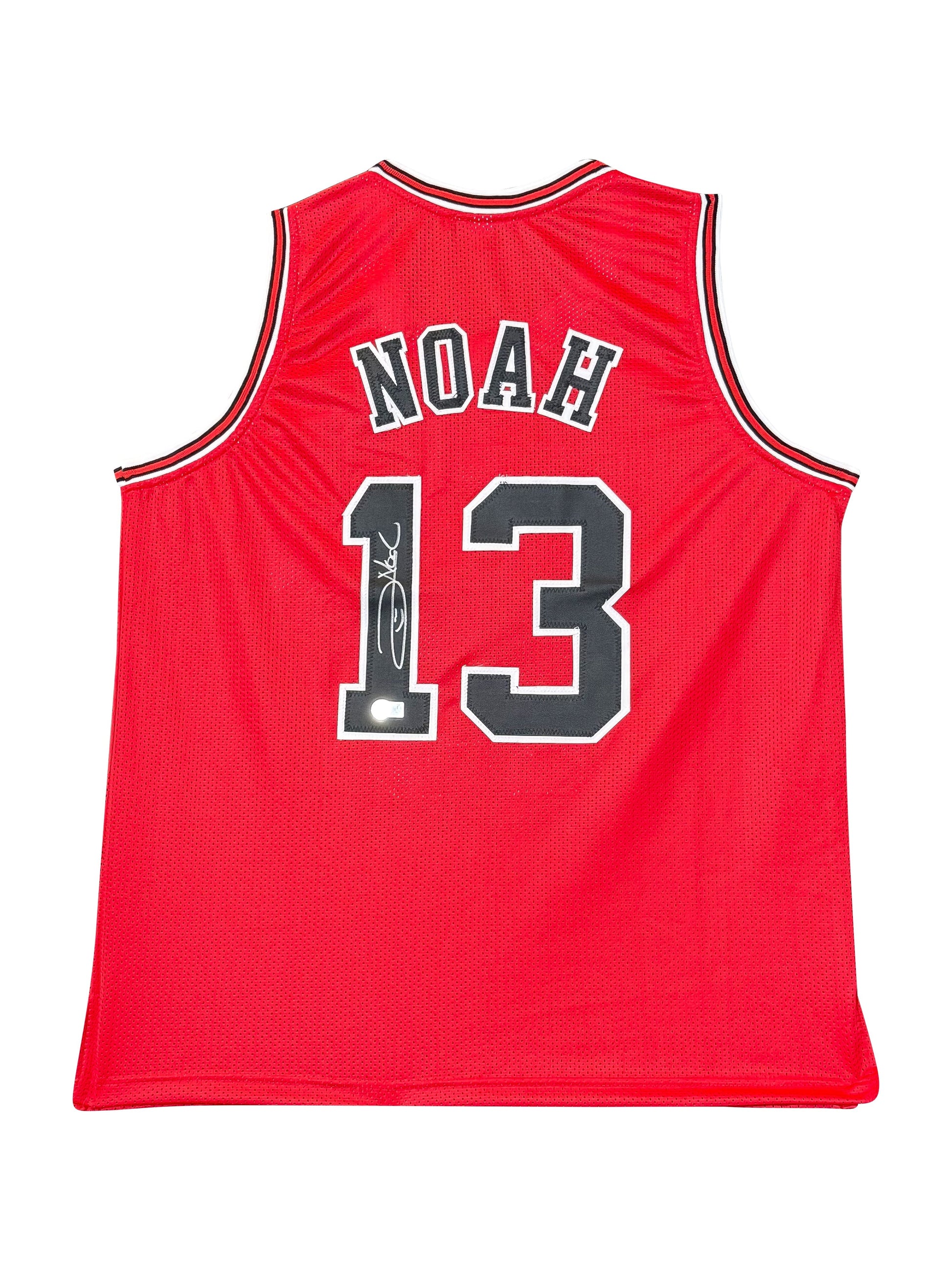 Maillot Custom Chicago BULLS signé par Joakim Noah et certifié parBeckett authentic-signatures