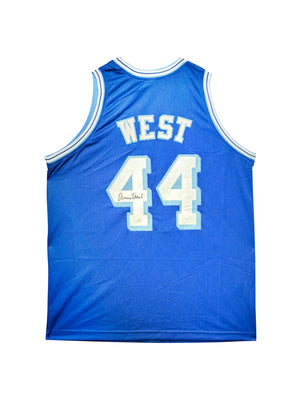 Maillot Custom Exterieur Los Angeles Lakers signe par Jerry West certifie par JSA