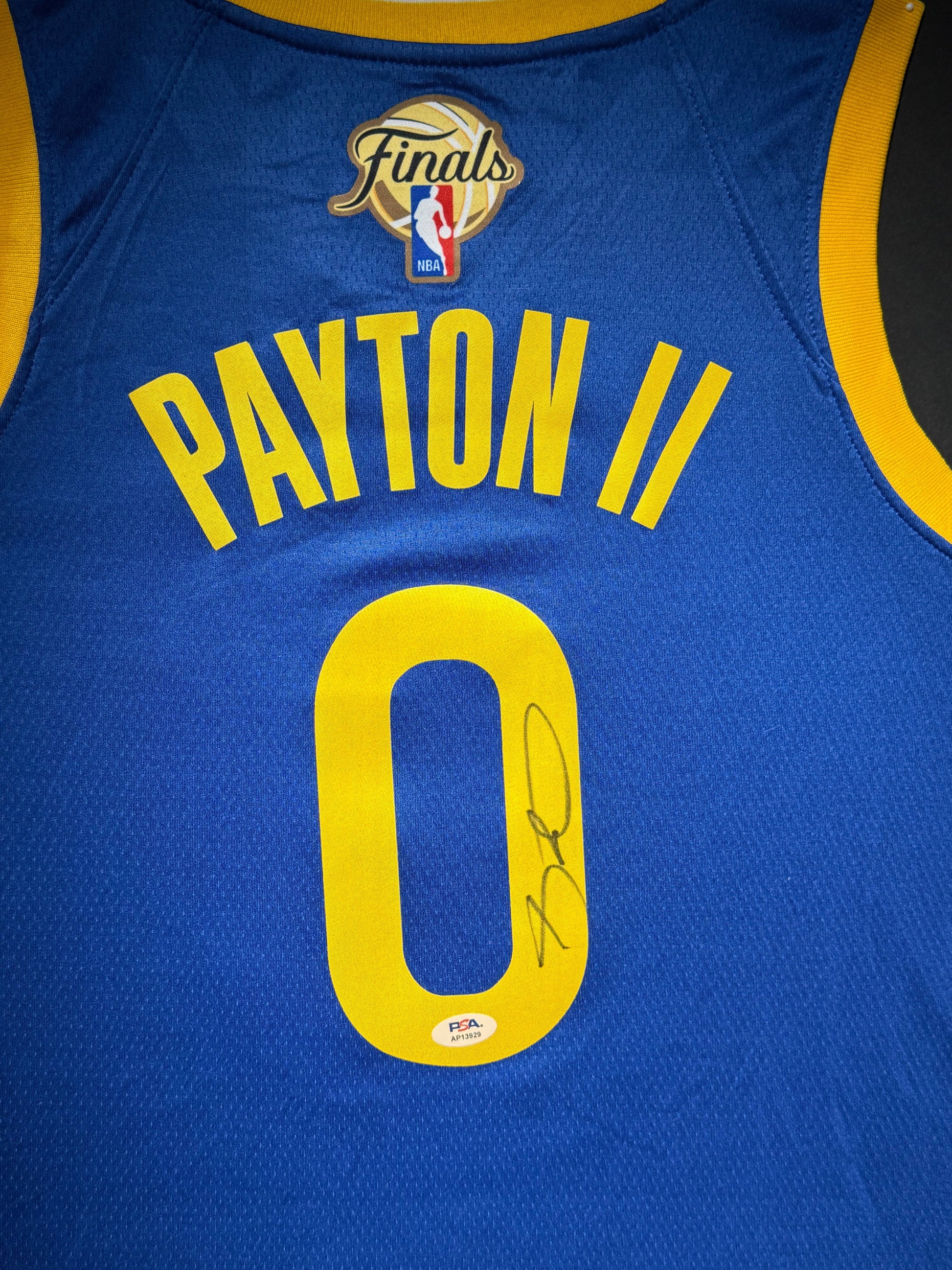 Maillot Authentique NBA Finals Golden State Warriors signe par Gary Payton certifie par PSA authentic-signatures