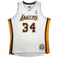 Maillot "HOF16" Authentique Mitchell and Ness Los Angeles Lakers signe par Shaquille O'Neal certifie par Beckett authentic-signatures