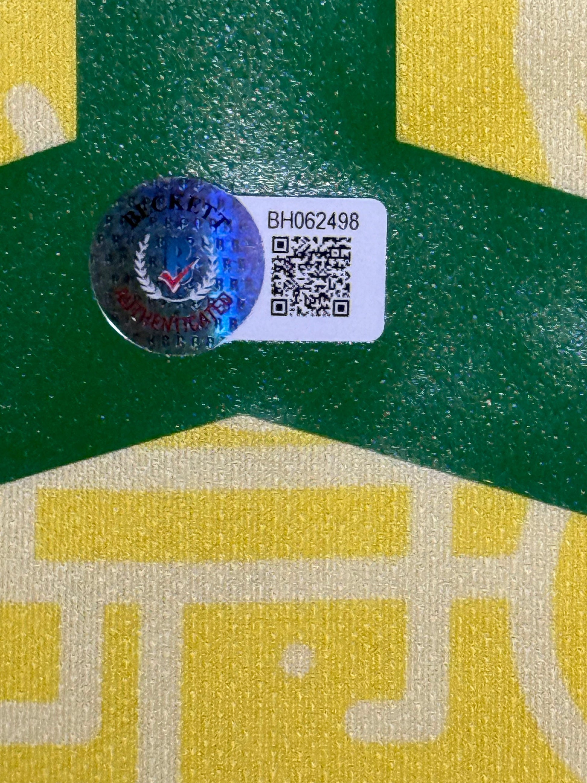 Maillot Authentique Brazil 2022 signé par Raphinha et certifié par Beckett authentic-signatures