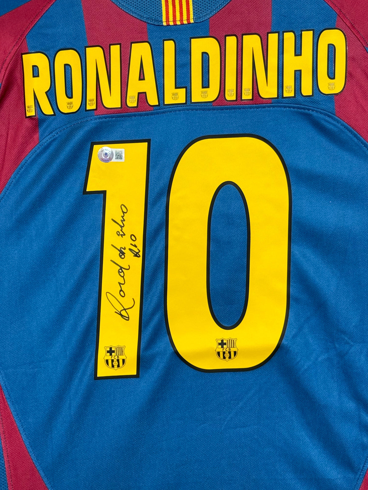 Ronaldinho Signed Authentic Champions League Final 2006 Fc barcelona Jersey, Certified by Beckett authentic-signatures Foo...