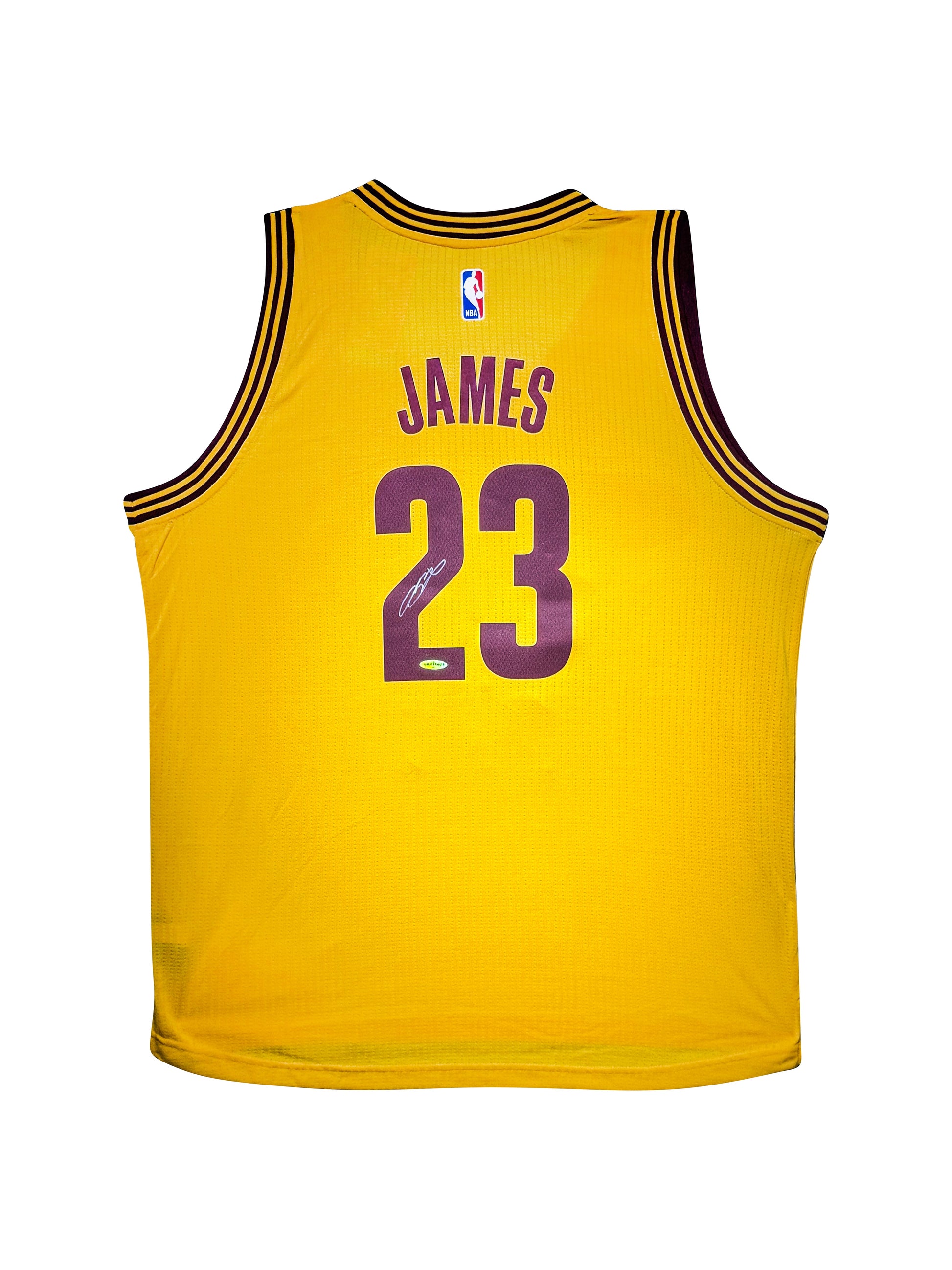 Maillot Authentique Domicile Cleveland Cavaliers signe par Lebron James certifie par Upper Deck authentic-signatures