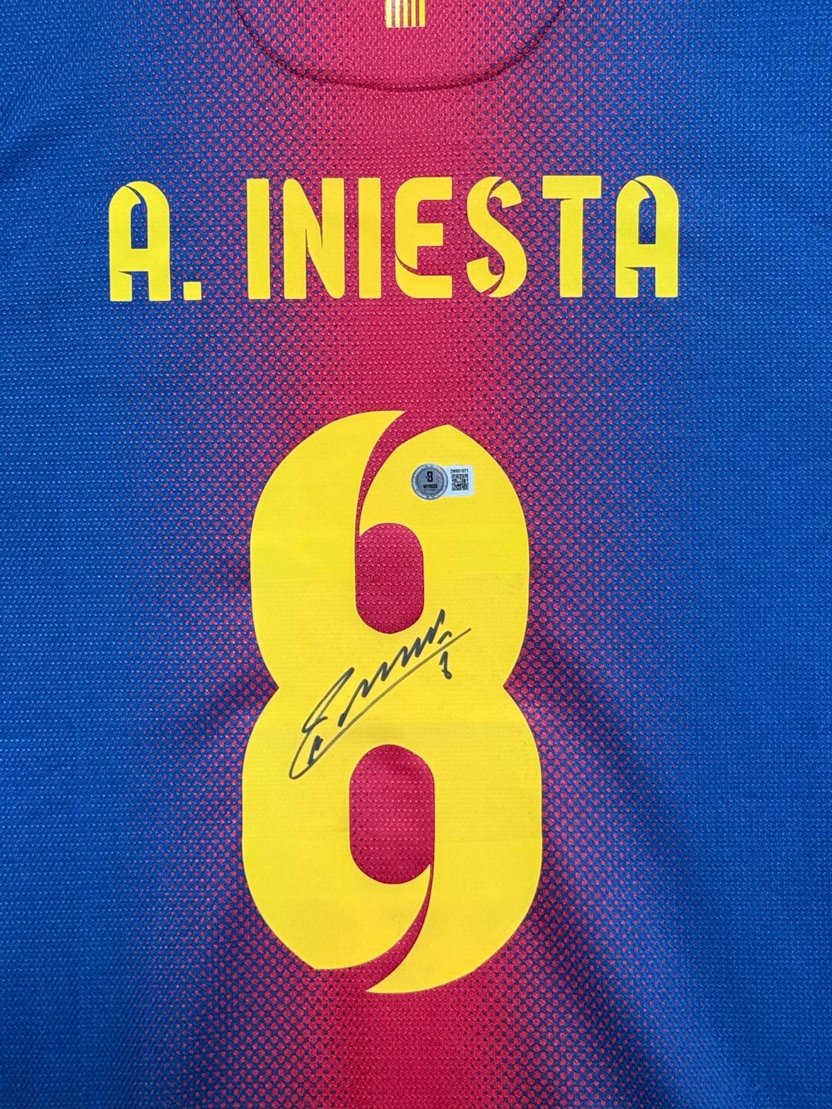 Andres Iniesta Signed Authentic 2012-2013 FC Barcelona Jersey, Certified by Beckett authentic-signatures Football Authenti...