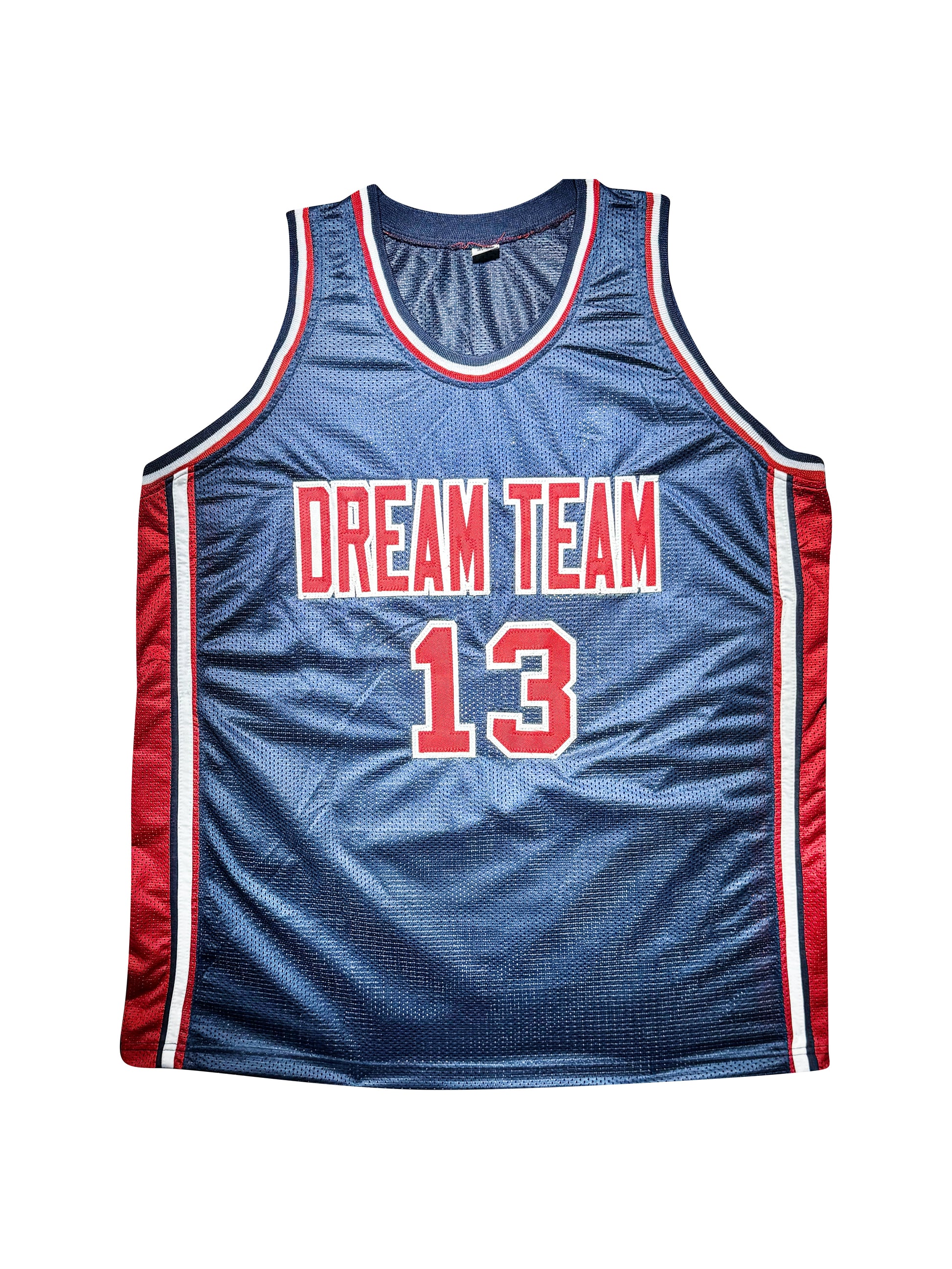 Maillot Custom Exterieur Team USA Edition Dream team Jeux Olympiques Barcelone 1992 signe par Chris Mullin et certifie par Beckett authentic-signatures
