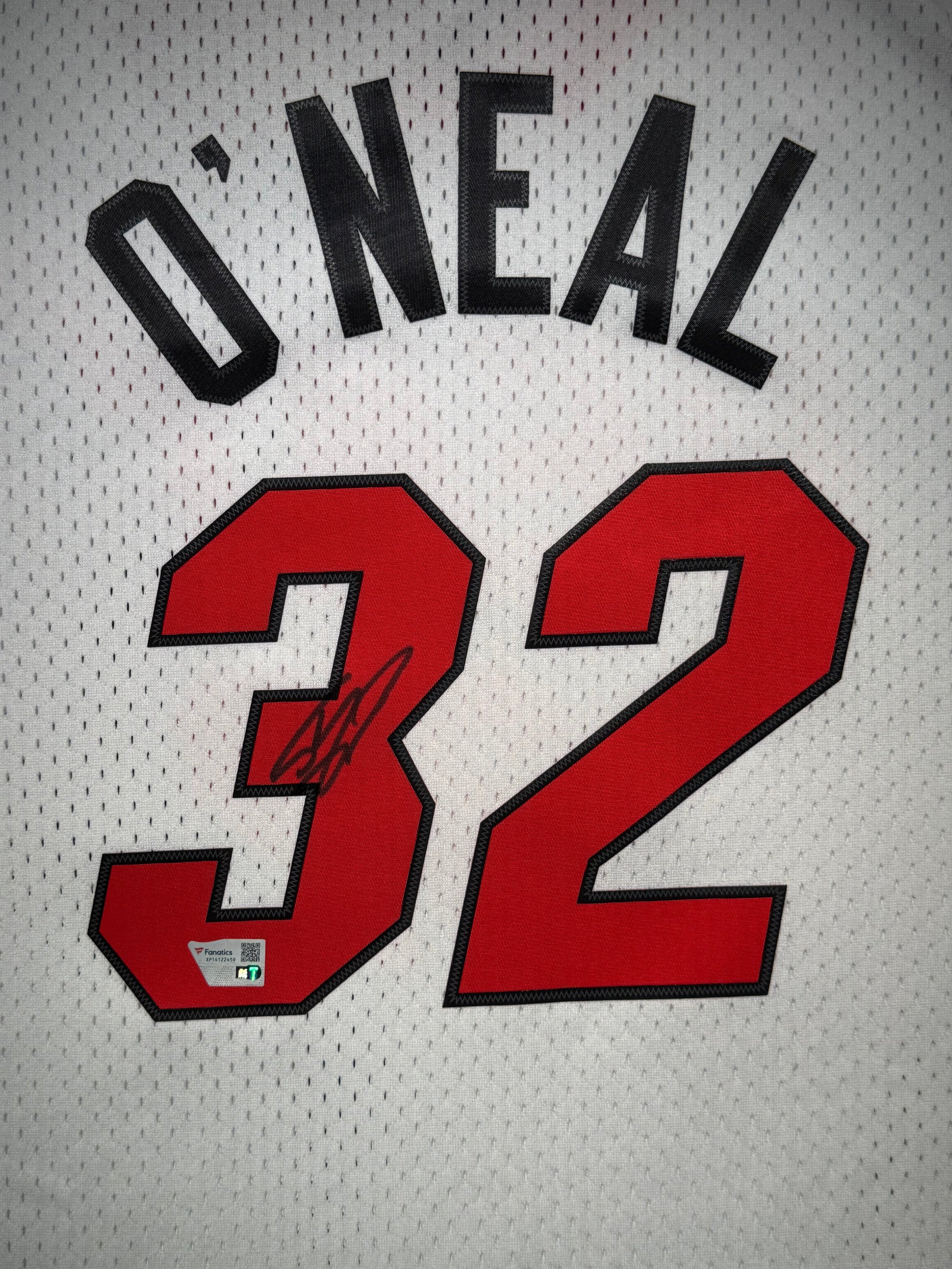 Maillot Authentique Mitchell and Ness Miami Heat signe par Shaquille O 'Neal certifie par Fanatics authentic-signatures