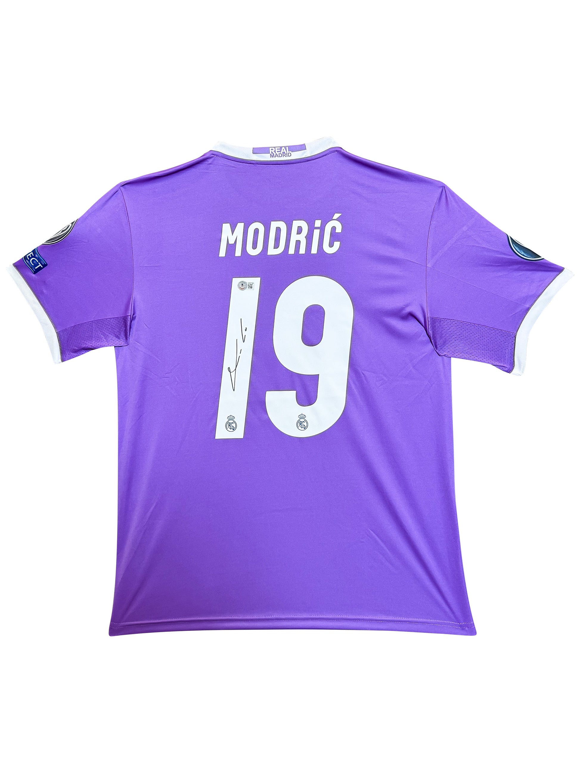 Maillot Authentique Real Madrid Finale champions League 2017 signé par Luka Modric certifié par Beckett authentic-signatures