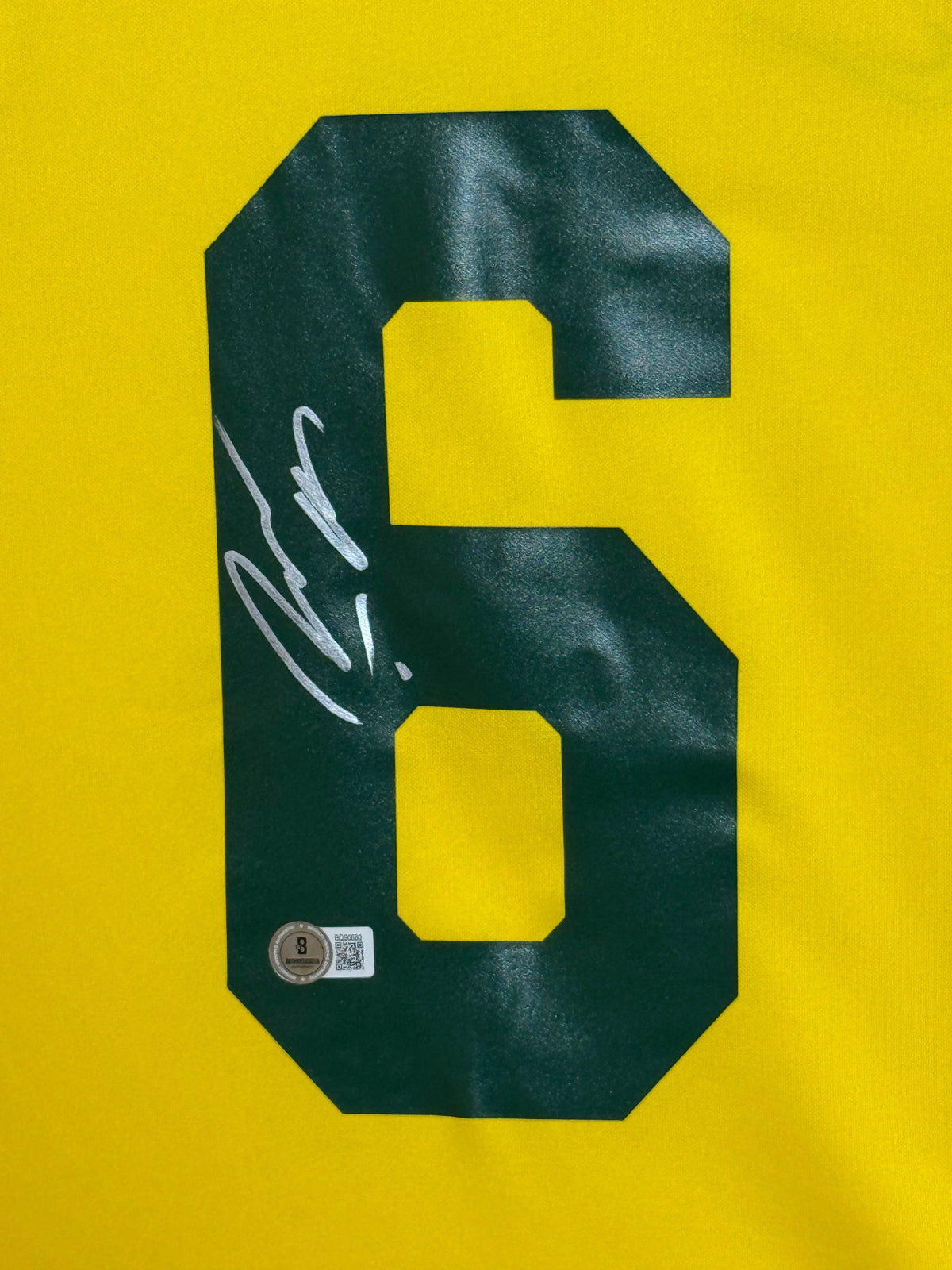 Roberto Carlos Signed Authentic World Cup 2002 Brazil Jersey, Certified by Beckett authentic-signatures Football Authentic...