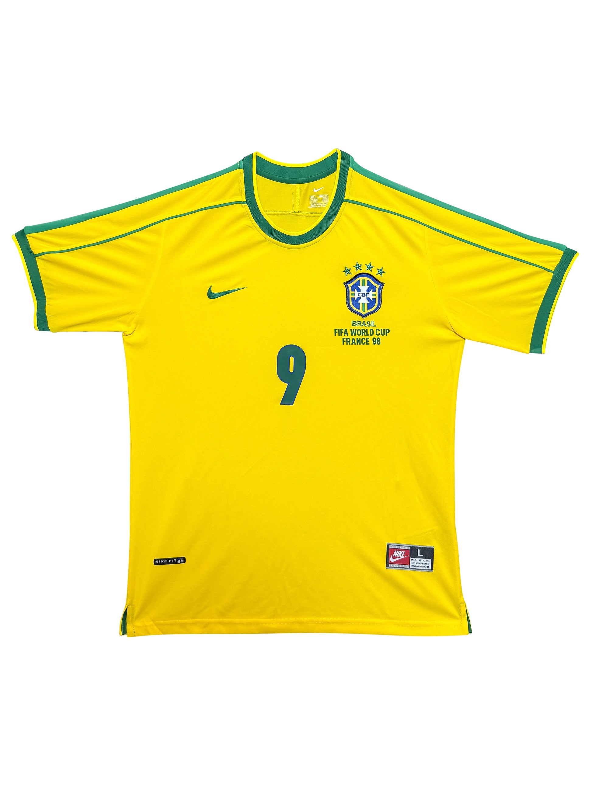 Maillot Authentique Brazil Finale Coupe du Monde 1998 signé par Ronaldo Nazario  et certifié par Beckett authentic-signatures