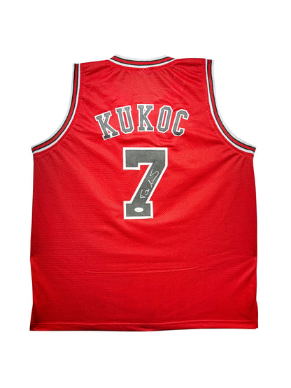 Maillot Custom Domicile Chicago Bulls  signe par Tony Kukoc certifie par JSA