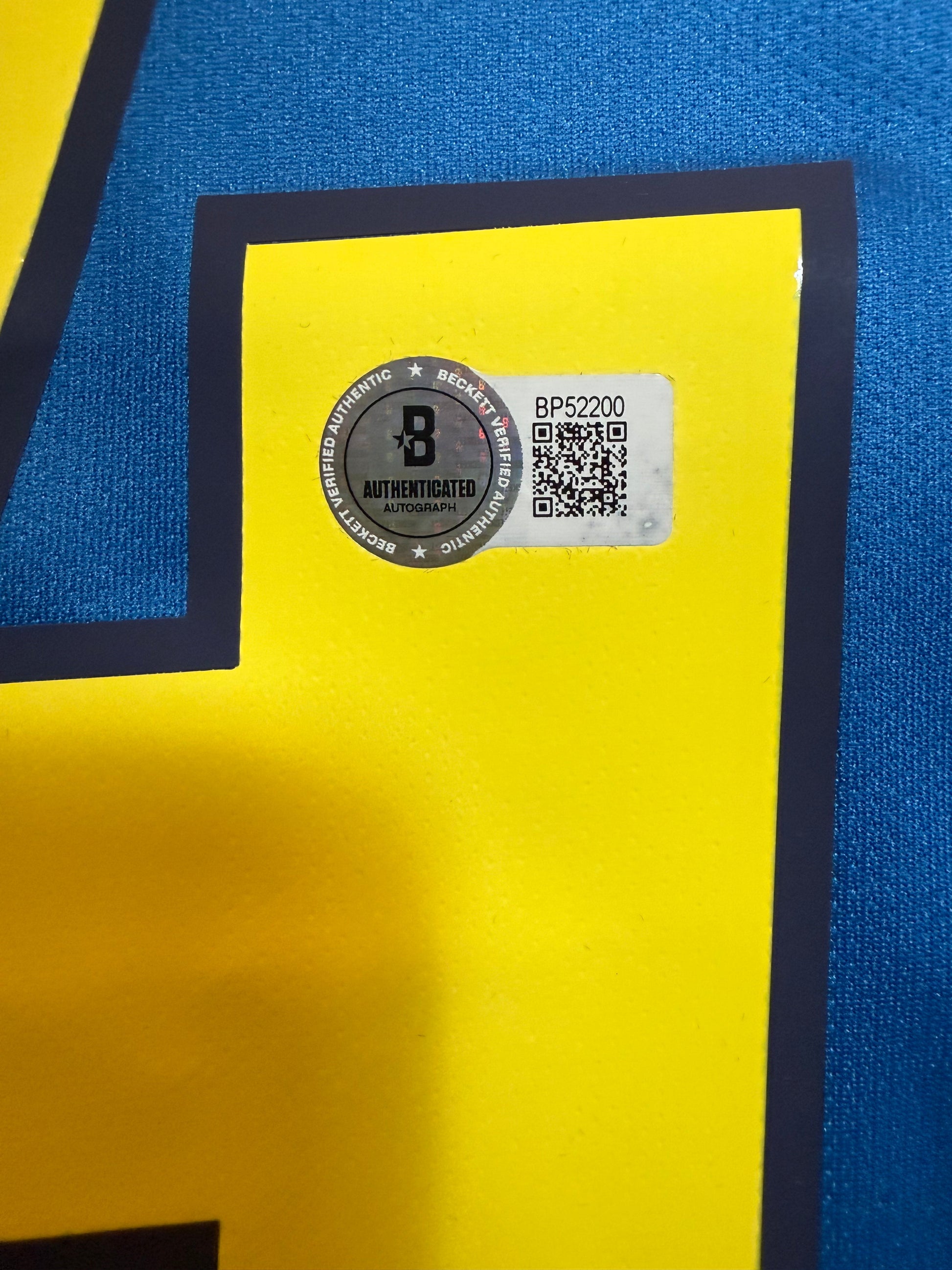 Maillot Authentique FC Barcelone Finale Champions League 2006 signé par Raphael Marquez et certifié par Beckett authentic-signatures