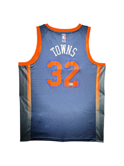 Maillot Authentique Exterieur New York Knicks signe par Karl-Anthony Town certifie par Beckett