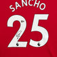 Maillot Authentique Manchester United signé par Sancho et certifié par Beckett authentic-signatures