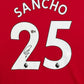 Jadon Sancho Signed Authentic Manchester United Jersey, Certified by Beckett authentic-signatures Football Authentic Signa...