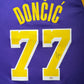 Maillot Authentique Exterieur Los Angeles Lakers signe par Luka Doncic certifie par PSA