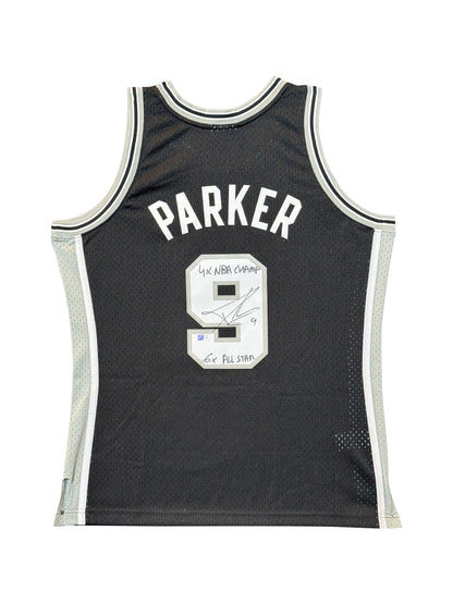 Tony Parker Signed Mitchell & Ness San Antonio Spurs Jersey authentic-signatures NBA Authentic Signatures