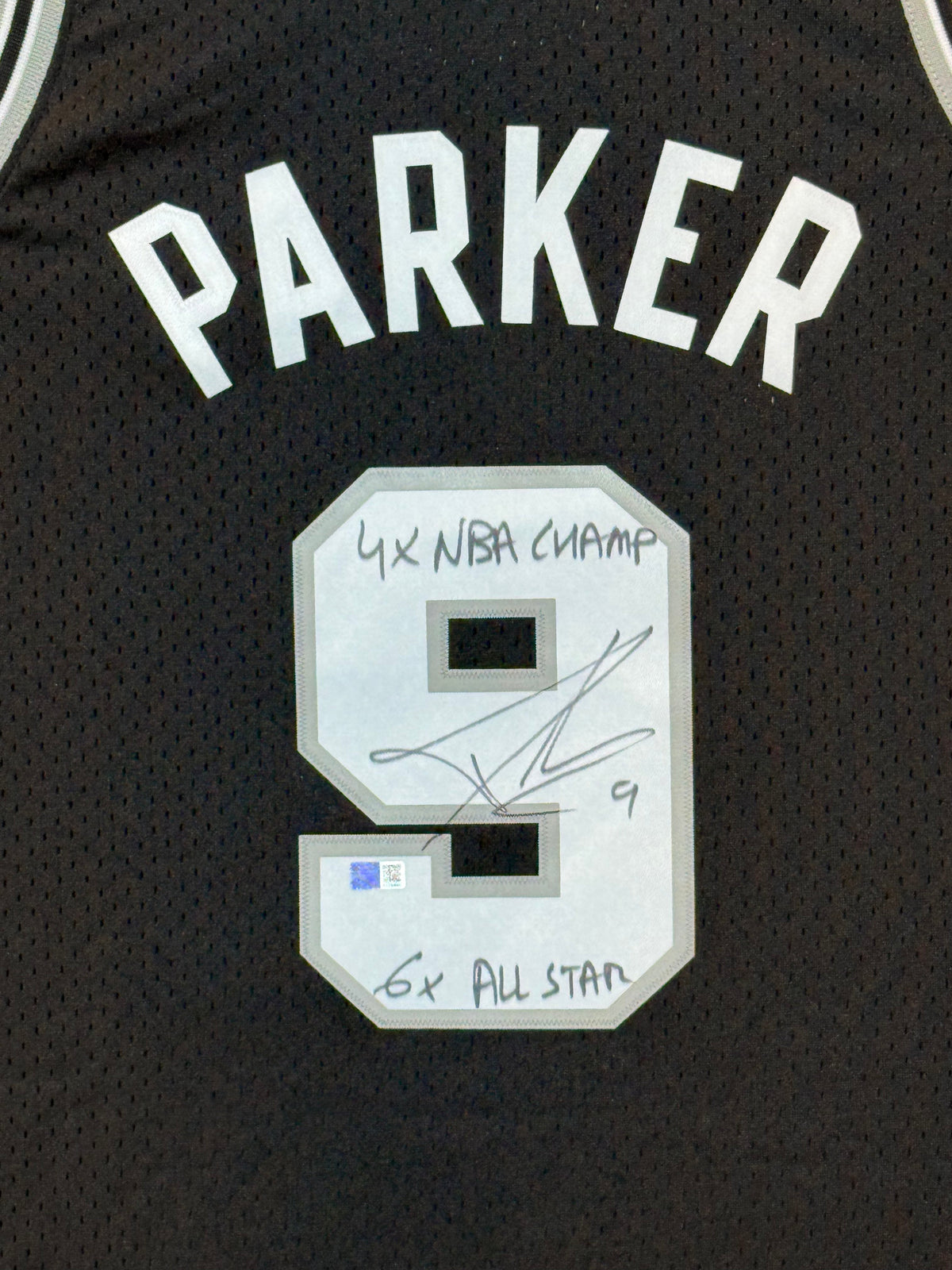 Tony Parker Signed Mitchell & Ness San Antonio Spurs Jersey authentic-signatures NBA Authentic Signatures