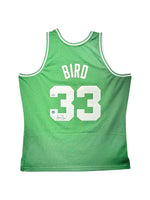 Maillot Mitchell and Ness Authentique Domicile signe par Larry Bird certifie par Larry Bird authentic-signatures