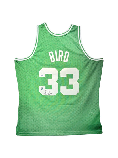 Maillot Mitchell and Ness Authentique Domicile signe par Larry Bird certifie par Larry Bird authentic-signatures